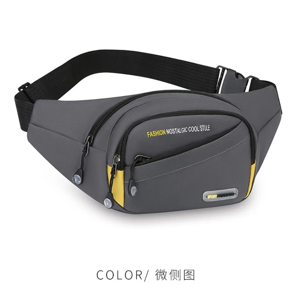 Multifunktionale Outdoor-Sport-Hüfttasche für Herren, große Kapazität, mehrschichtige Umhängetasche, verdickte modische Brusttasche – Detail 22