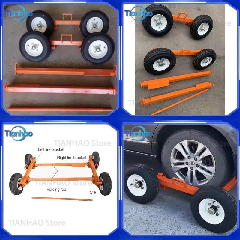 Car Jack Vehicle Mover Tow Dolly for High Quality Moving Tool Large Wheel Tow Dolly 3T OEM Wheel Dolly