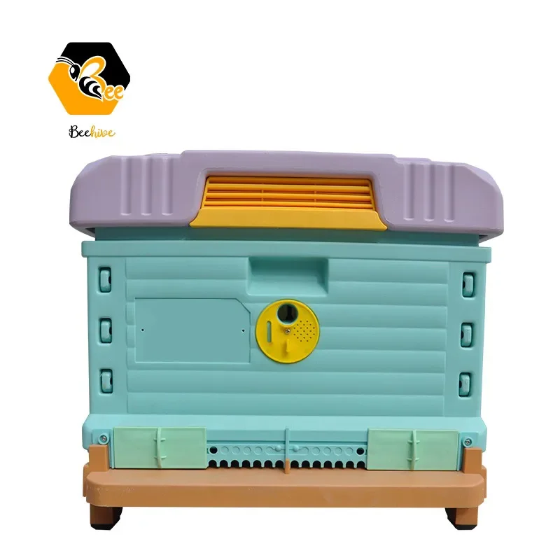 Heat Preservation Plastic Thermo Honey Bee Hive Langstroth 1 Layer 10 Frame Multifunction Bee Box Color Beehive House Apiculture