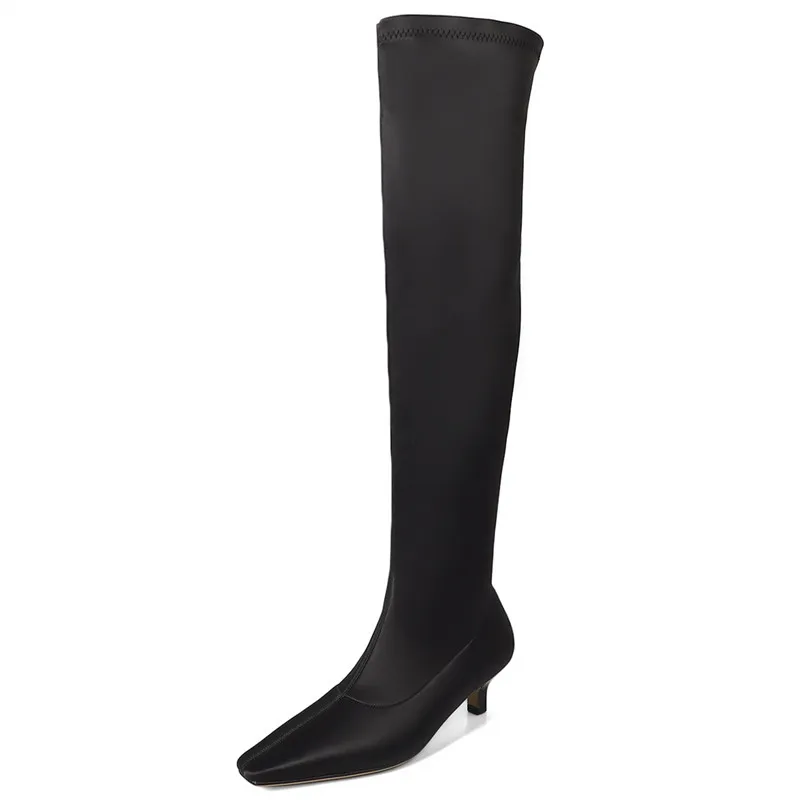 Comfortable Silk Section Quality Slim Over-The-Knee Long Boots Classic Fashion Elegant Women's Elastic Boots Mujer Envío Grati