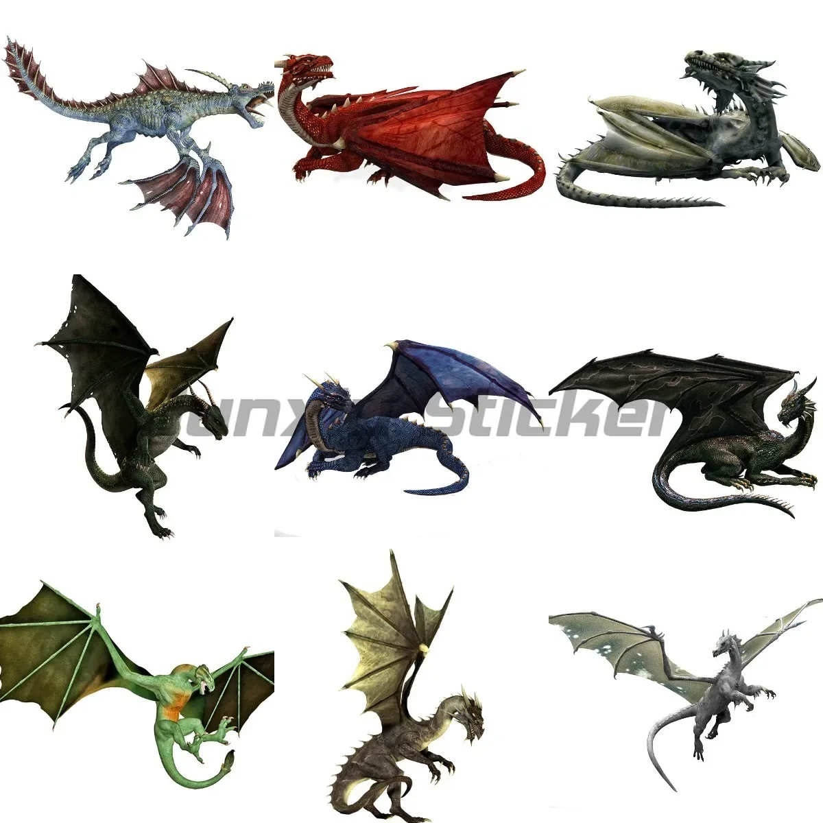 

Exquisite Dragon Stickers Vinyl Window Laptop Car Refrigerator Decoration Tablet PC Automotive Interior Wall Room Decals