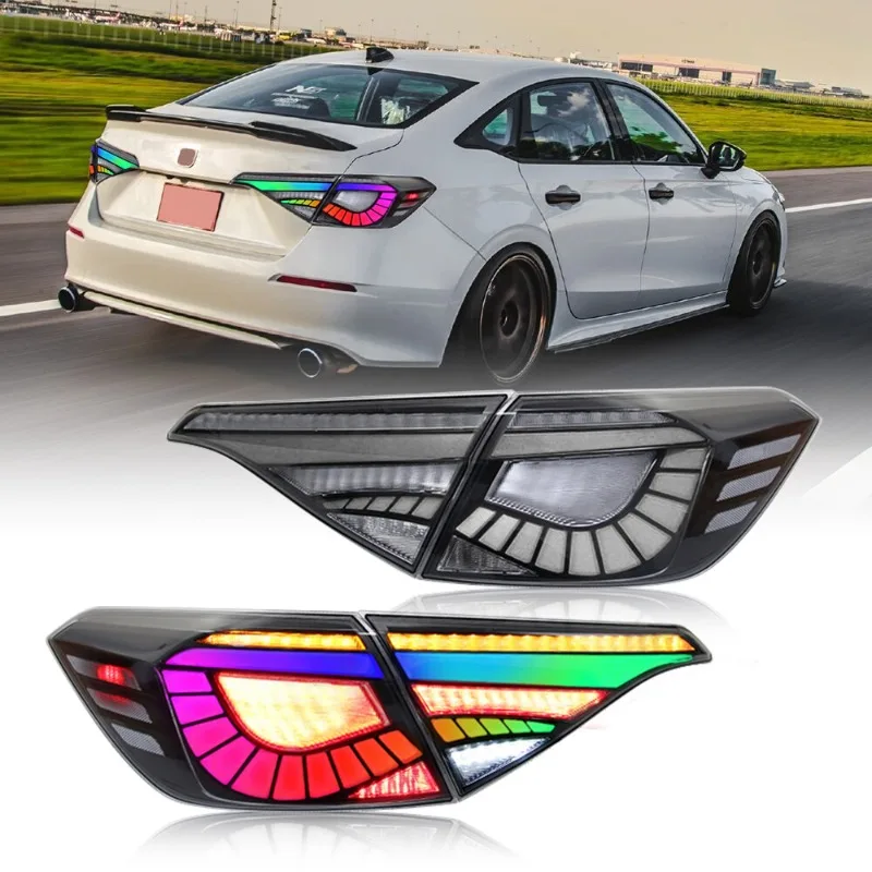 لهوندا سيفيك سيدان 11th Gen 2022-2025 RGB LED أضواء خلفية زوج #3