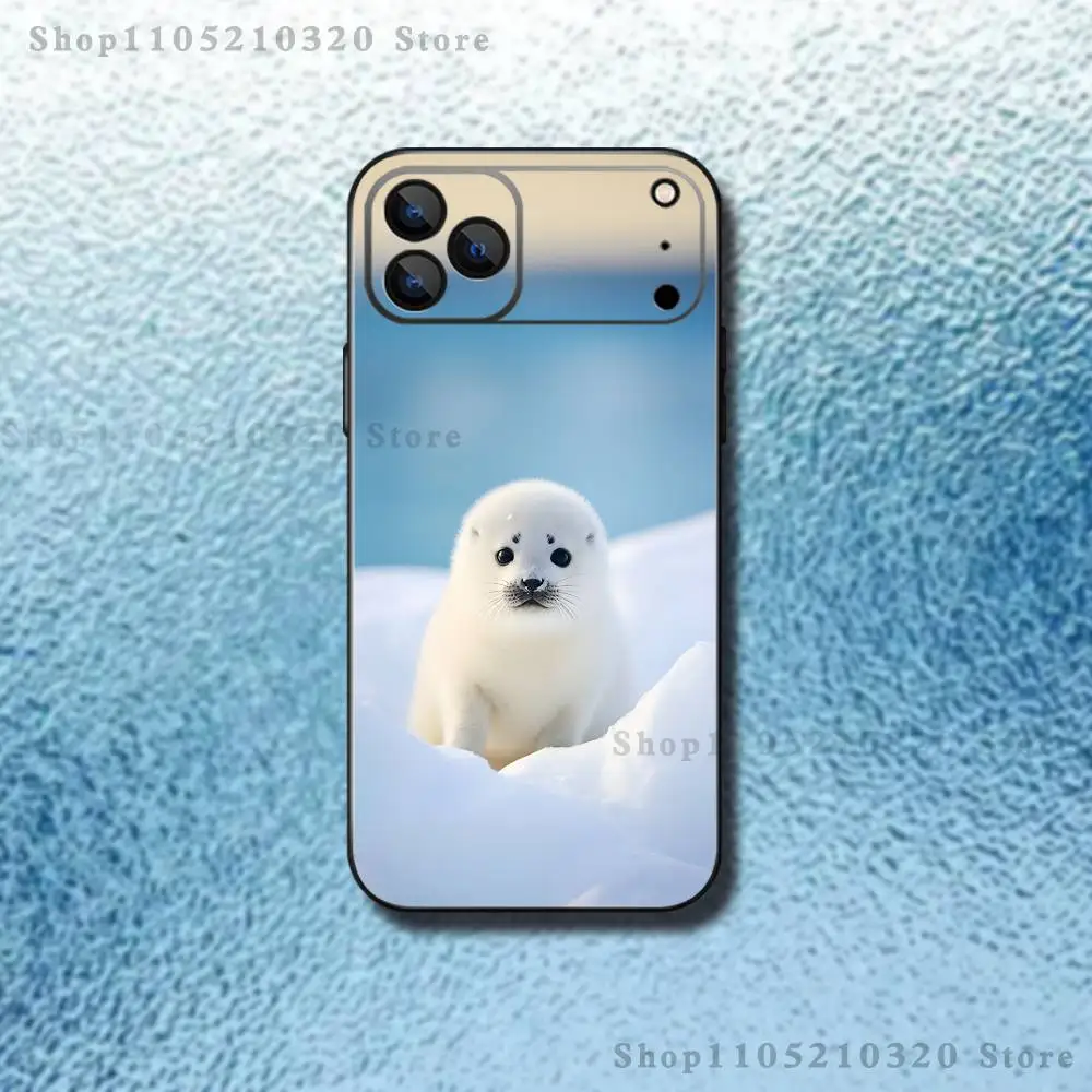 حافظة هاتف لطيفة على شكل حيوان لهاتف آيفون 17,16,15,14,13,12,11,Pro,Max,Plus,E,SE4,Air,Mini Black Soft Funda #4