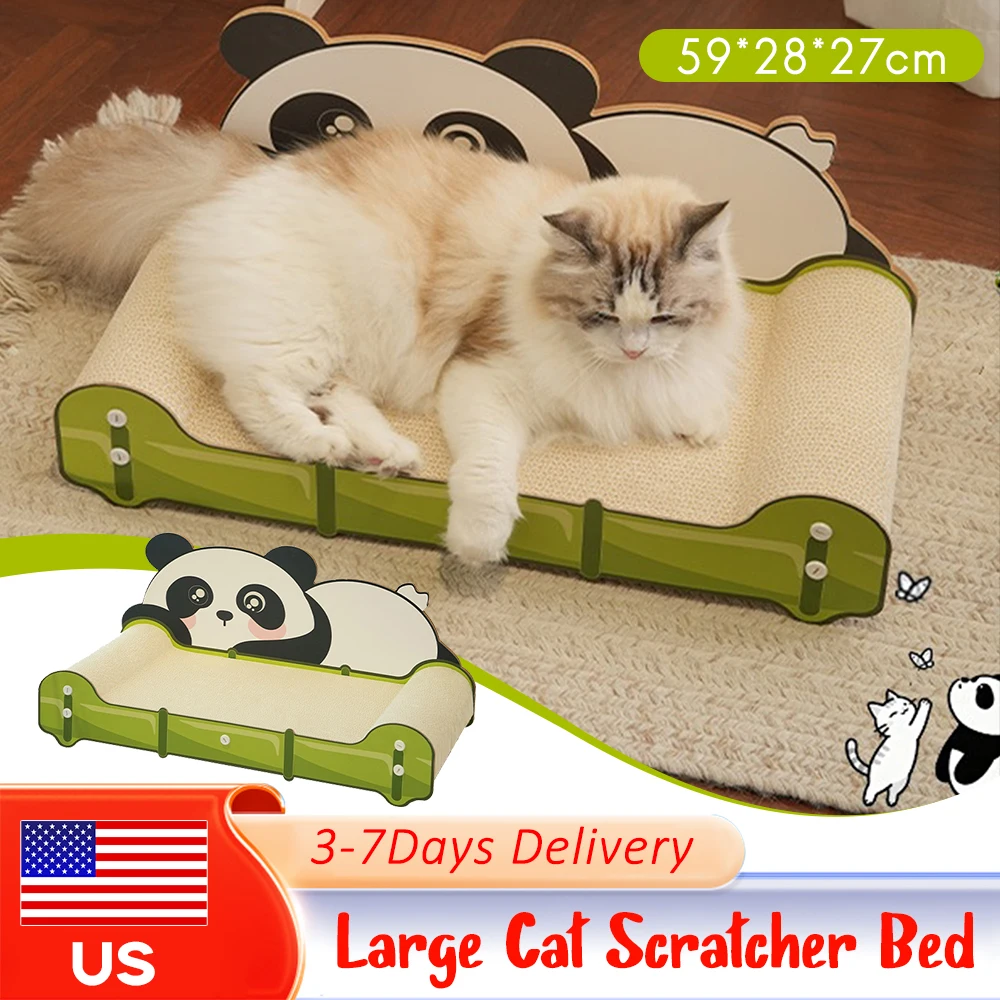 

Большая лежанка-когтеточка для кошек Bear: Долговечные коврики для царапания, защита мебели для домашних кошек