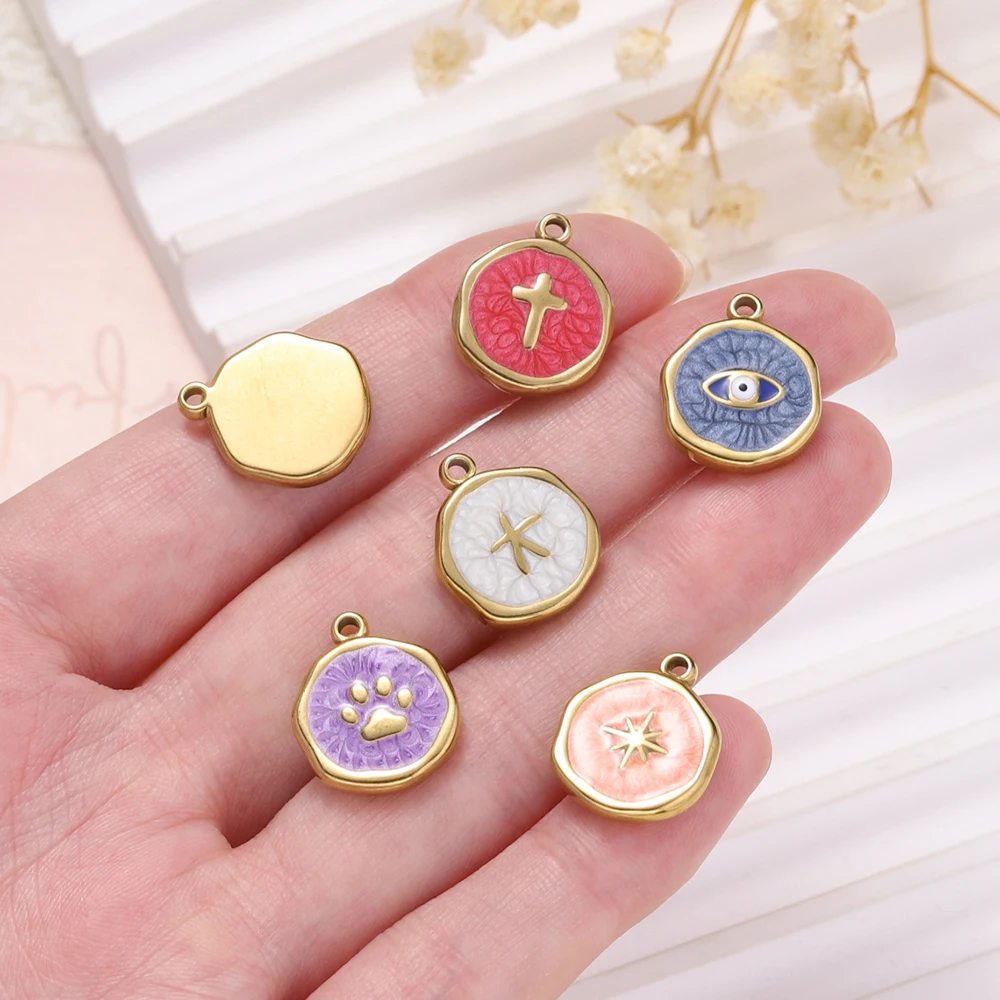 

2Pcs 304 Stainless Steel 4 Styles Shell Anchor Fishtail Shape Pendants for DIY Women Earring Necklace Jewelry Making Supplies