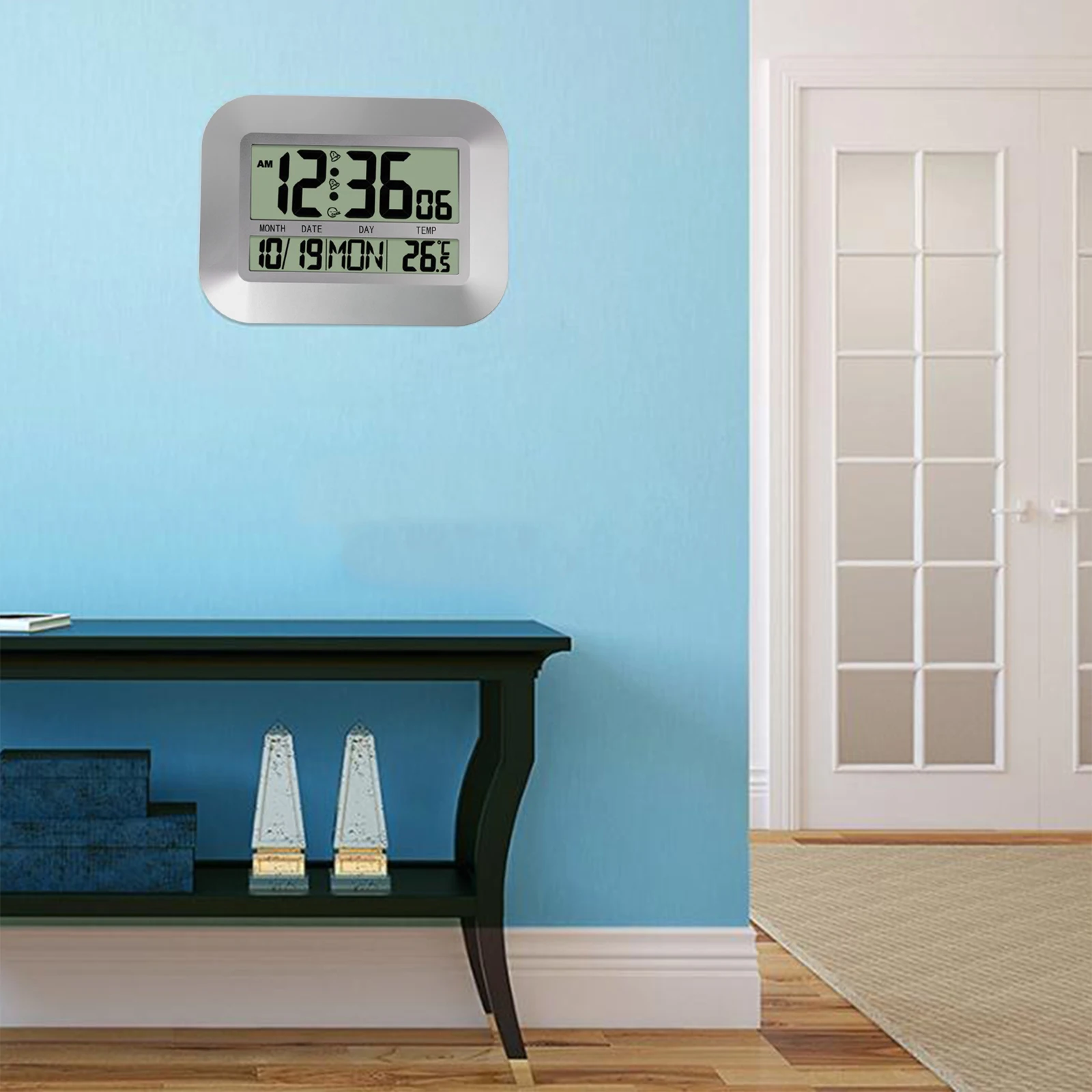 Daily Use Home Environment Digital Wall Clock Living Room Decor Modern Design Electronic Wall Clock Sleek Design