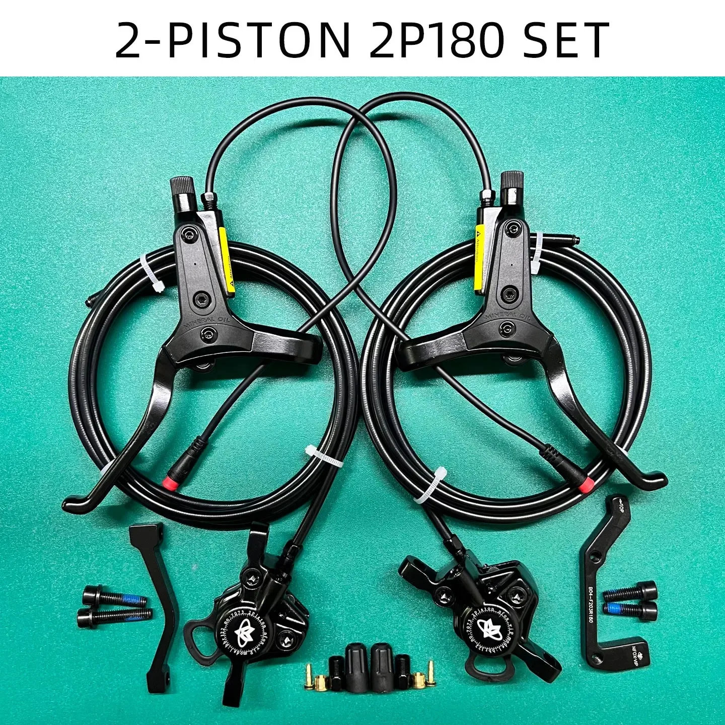 NFOX mountainbike hydraulische schijfremset SM2A vierzuigerremklauw elektrische scooter 2-pins 3-pins power-off hendel accessoires