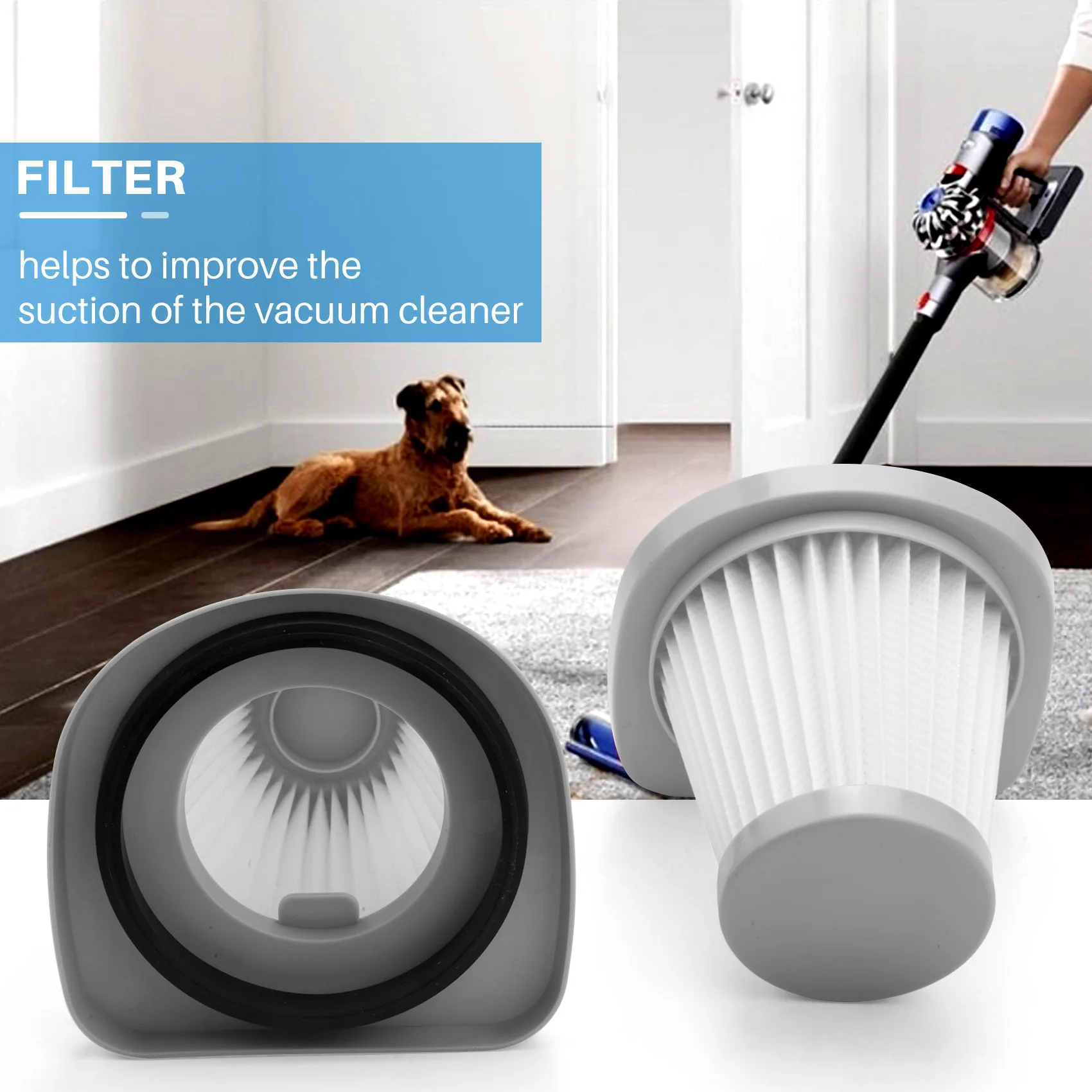 

A67Z 2Pcs Replacement Hepa Filter For Midea Sc861 Sc861a Vacuum Cleaner Spare Parts Accessories Cleaning Hepa Filters