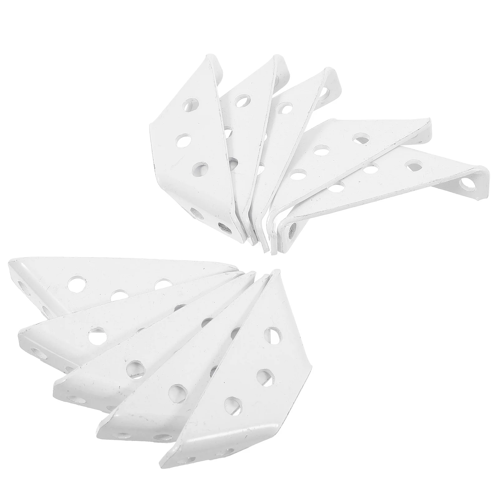 

20 Pcs Multifunctional Corner Code Countertop Support Brackets Square Brace White Furniture for Wall Shelf Cabinet