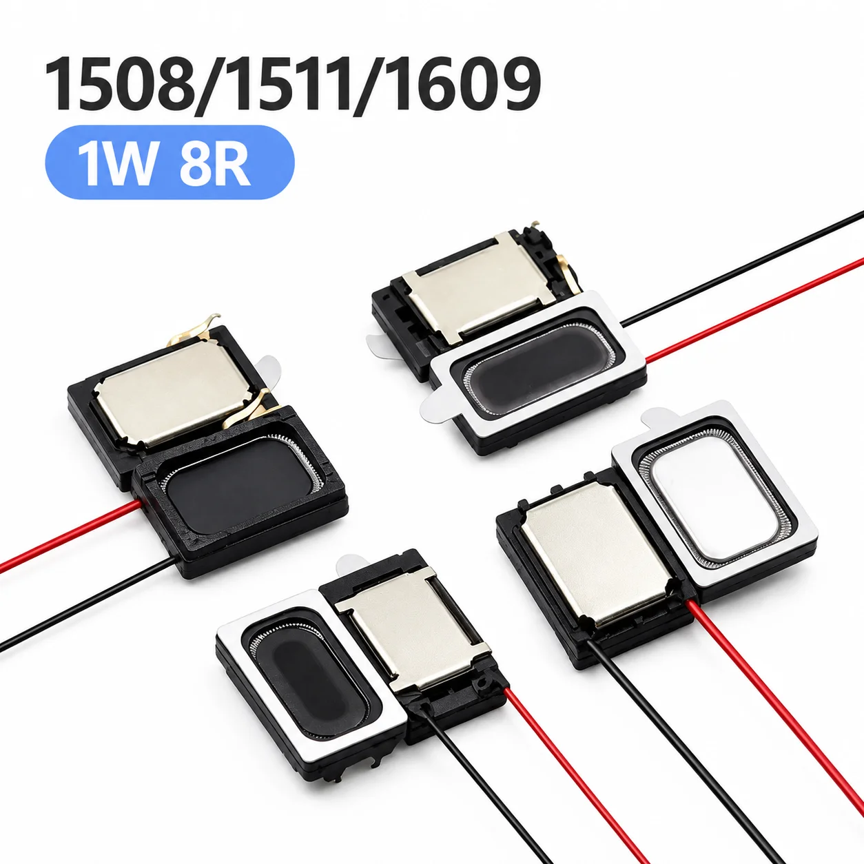 5pcs 1609/1511/1508 Square Mini Speakers 8Ω 8Ohm 1W Internal Magnetic Speaker with Wire 15*8 15*11 16×9x3mm for Smartwatches DIY