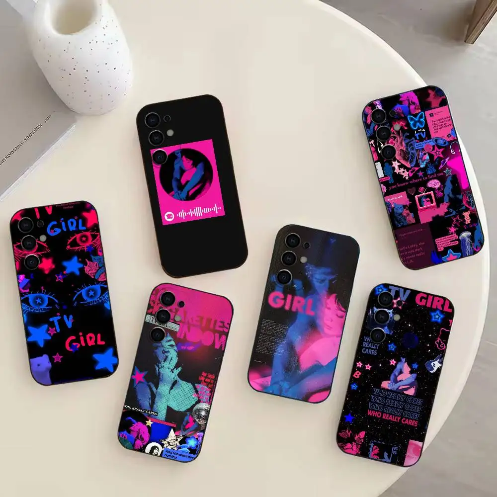 حافظة هاتف موسيقية من TV G-Girl لهاتف سامسونج S25، S24، S21، S22، S23، S30، Ultra، S20، Plus، Fe، Lite Black Shell