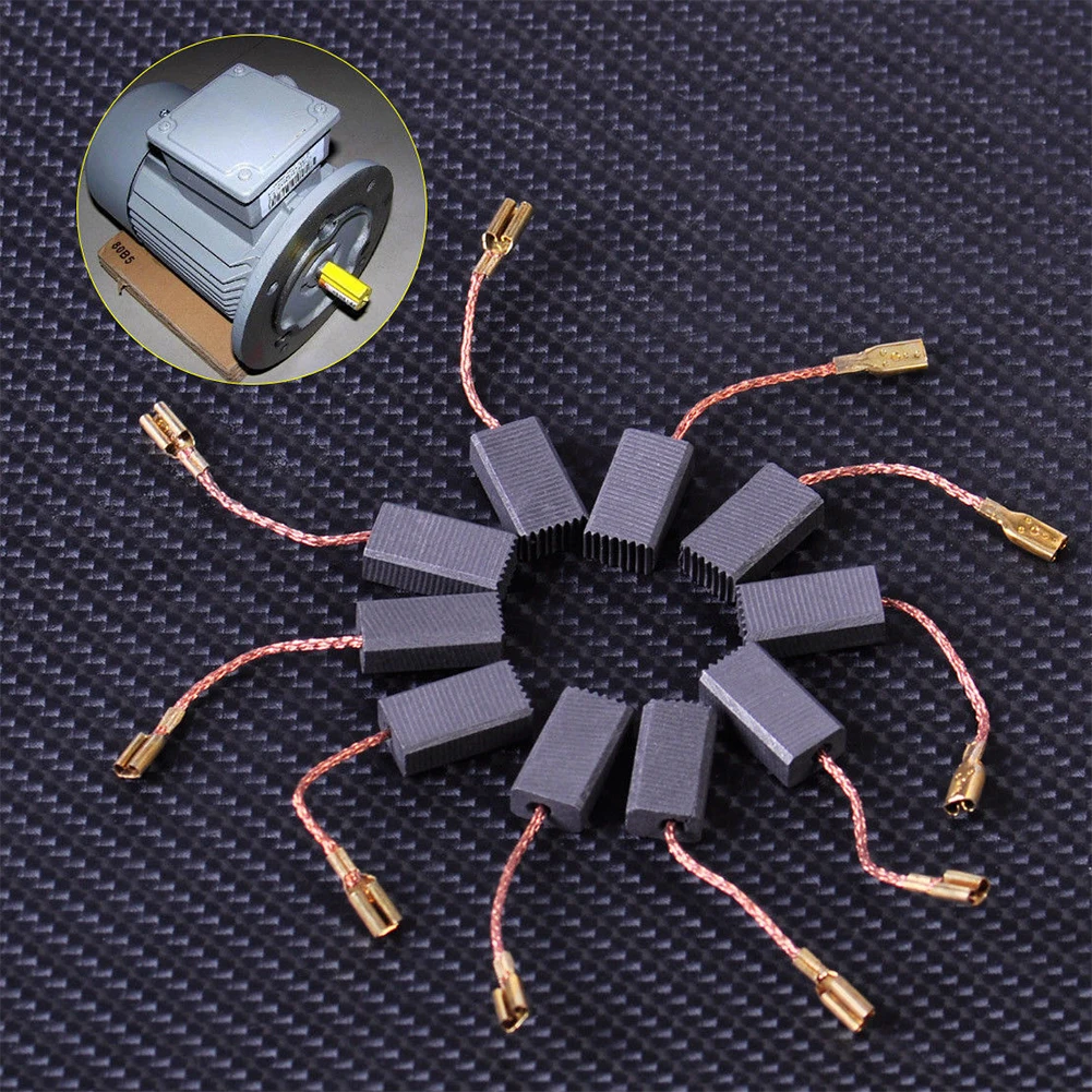 

Carbon Brushes Set for Power Tools 10 Pcs Replacement Brushes for Electric Drills Circular Saws and Angle Grinders