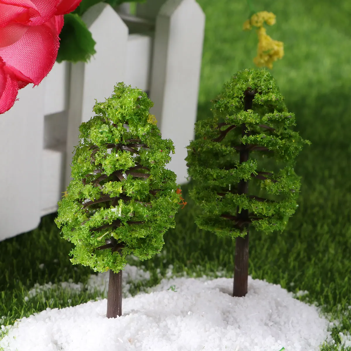 

10 PCS Simulation Tree Ornaments Micro Landscape Trees Succulents Mini for Terrarium Garden Decorations
