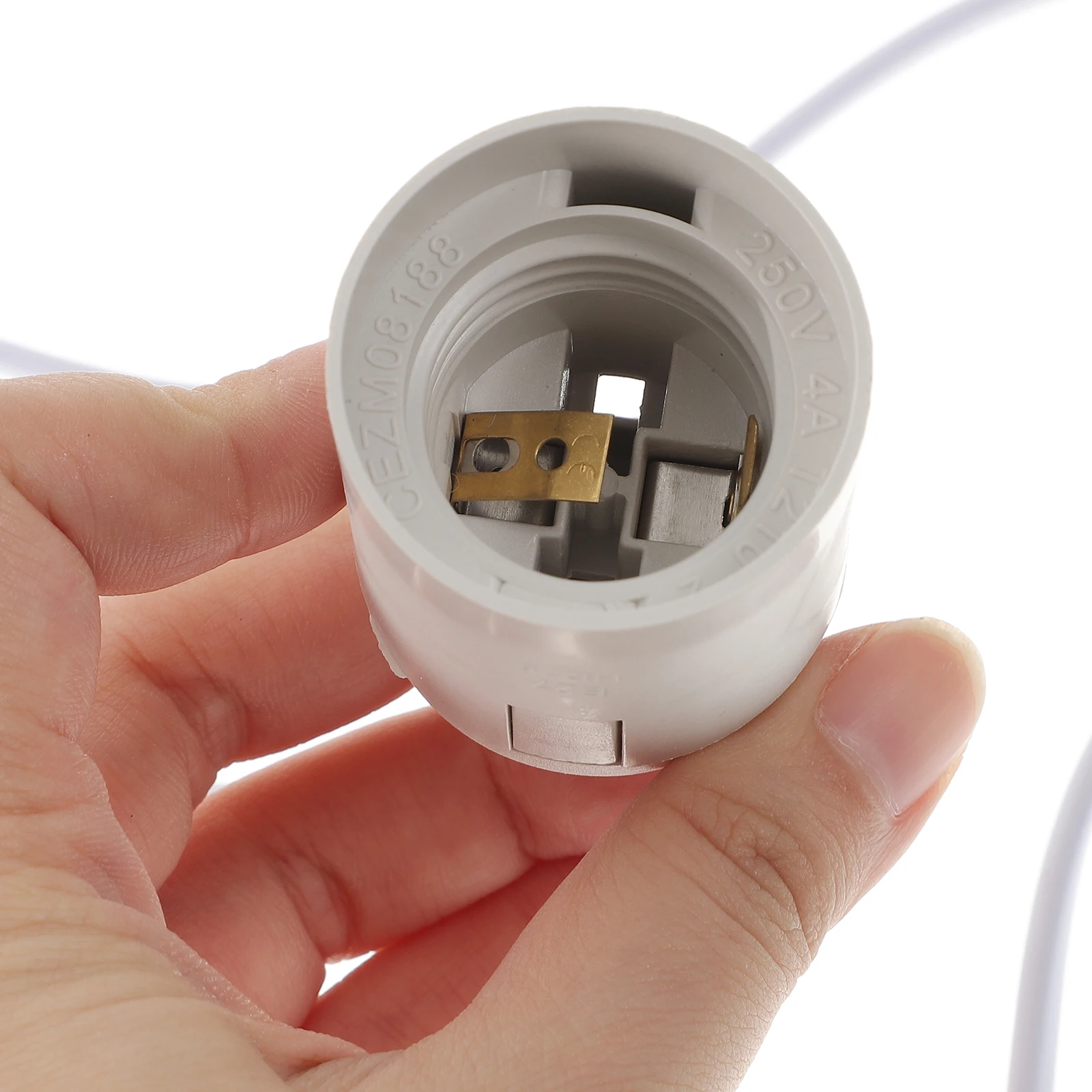 

E27 Socket Pendant Lamp Holder Cord Switch PVC Insulation Flame Retardant Heat Resistant Durable Two Prong Plug Suitable Bar