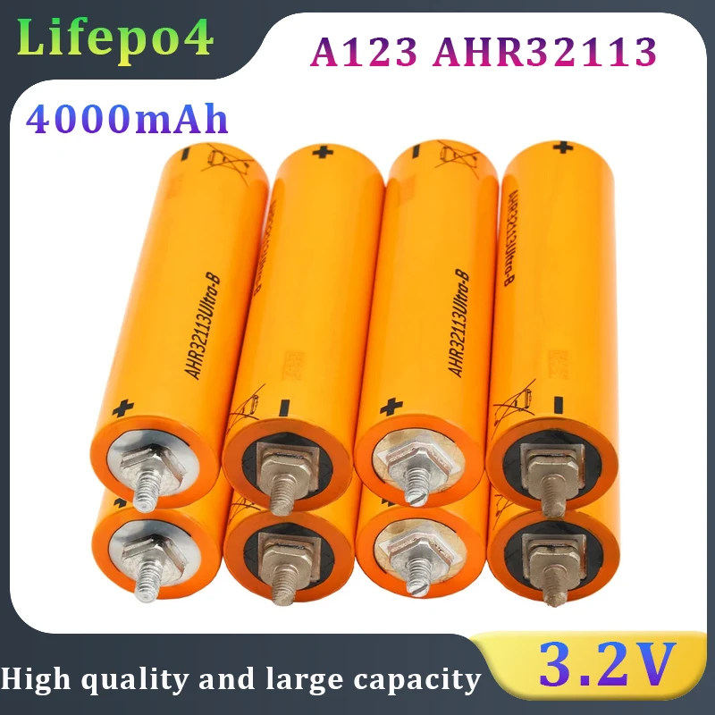 Аккумулятор Lifepo4 3,2 в, перезаряжаемый литий-железо-фосфатный аккумулятор 45C, высокое качество, большая емкость A123 AHR32113, электромобиль