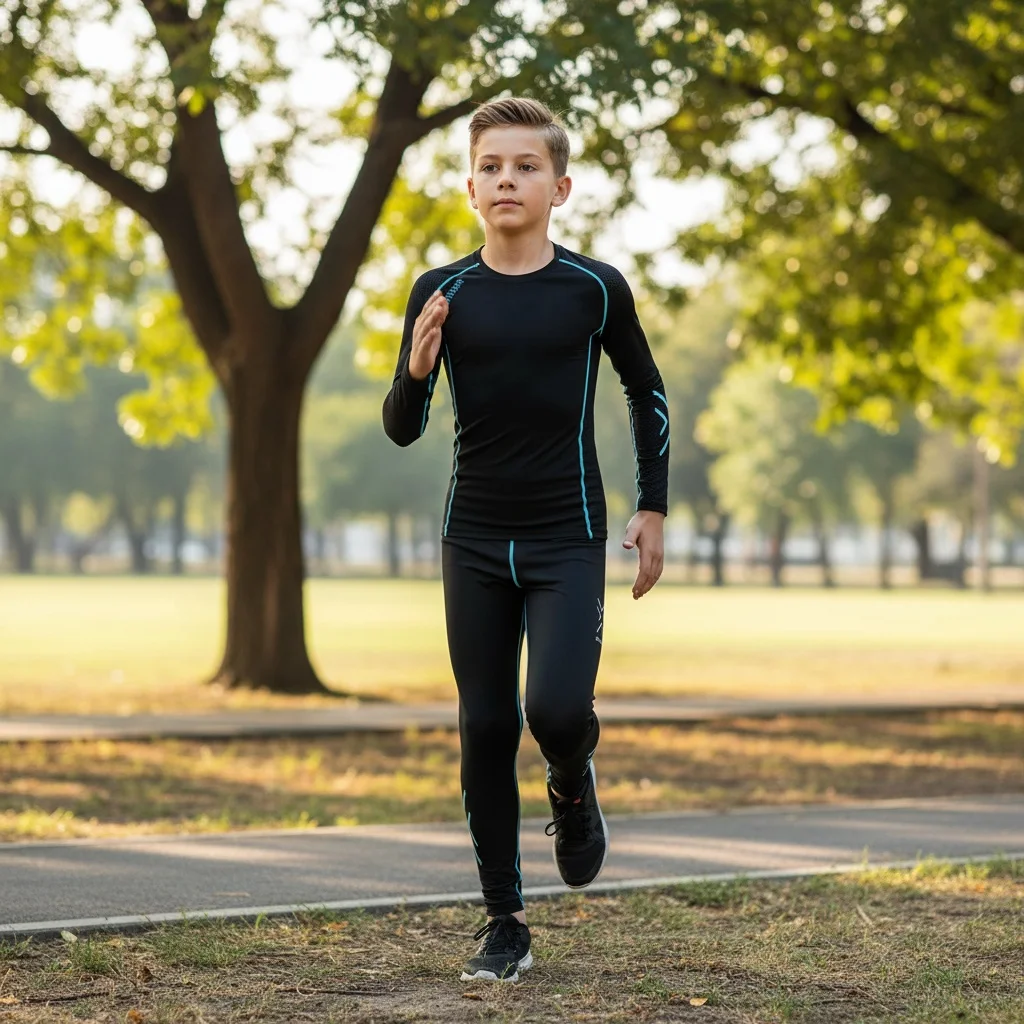 بدلة رياضية شتوية للأطفال ملابس داخلية حرارية سريعة الجفاف للأولاد ملابس رياضية مضغوطة لكرة السلة وكرة القدم #1