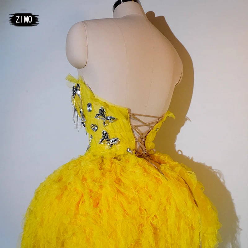 Fashioncustom Pink Dress Mesh Sexy Top And Skirt Sets Dance Birthday Party Club Performance Stage Singer Bar Drag Queen Costumes