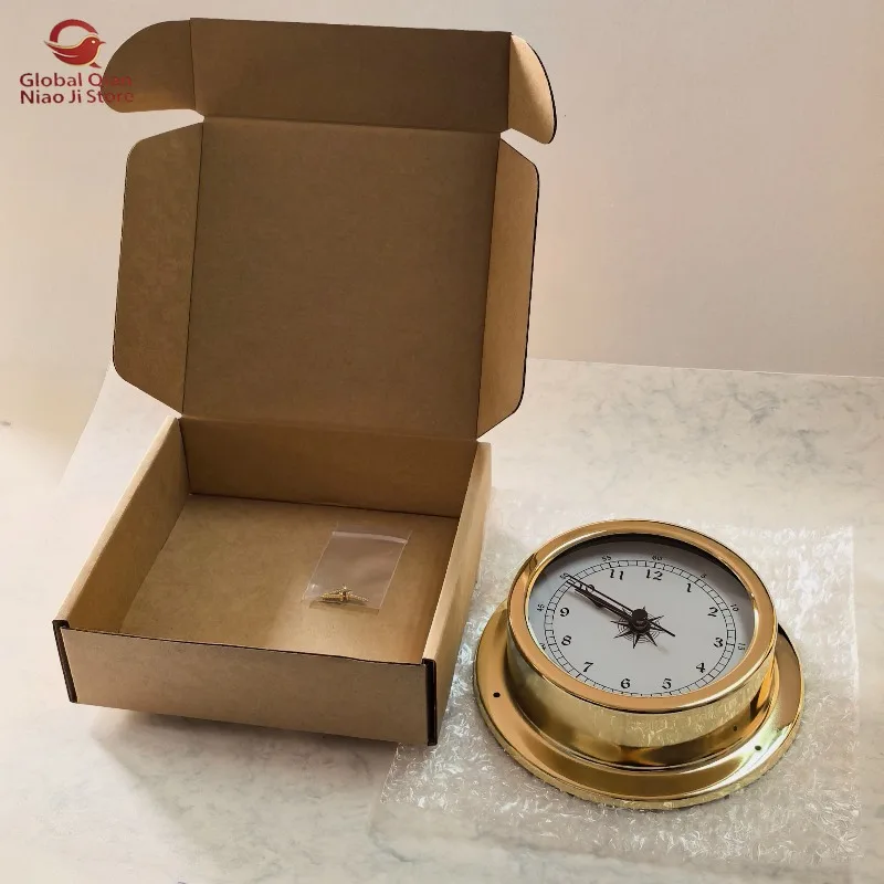 150mm Diameter 4-piece Set Stainless Steel Housing Thermometer Hygrometer Barometer Clock Weather Station