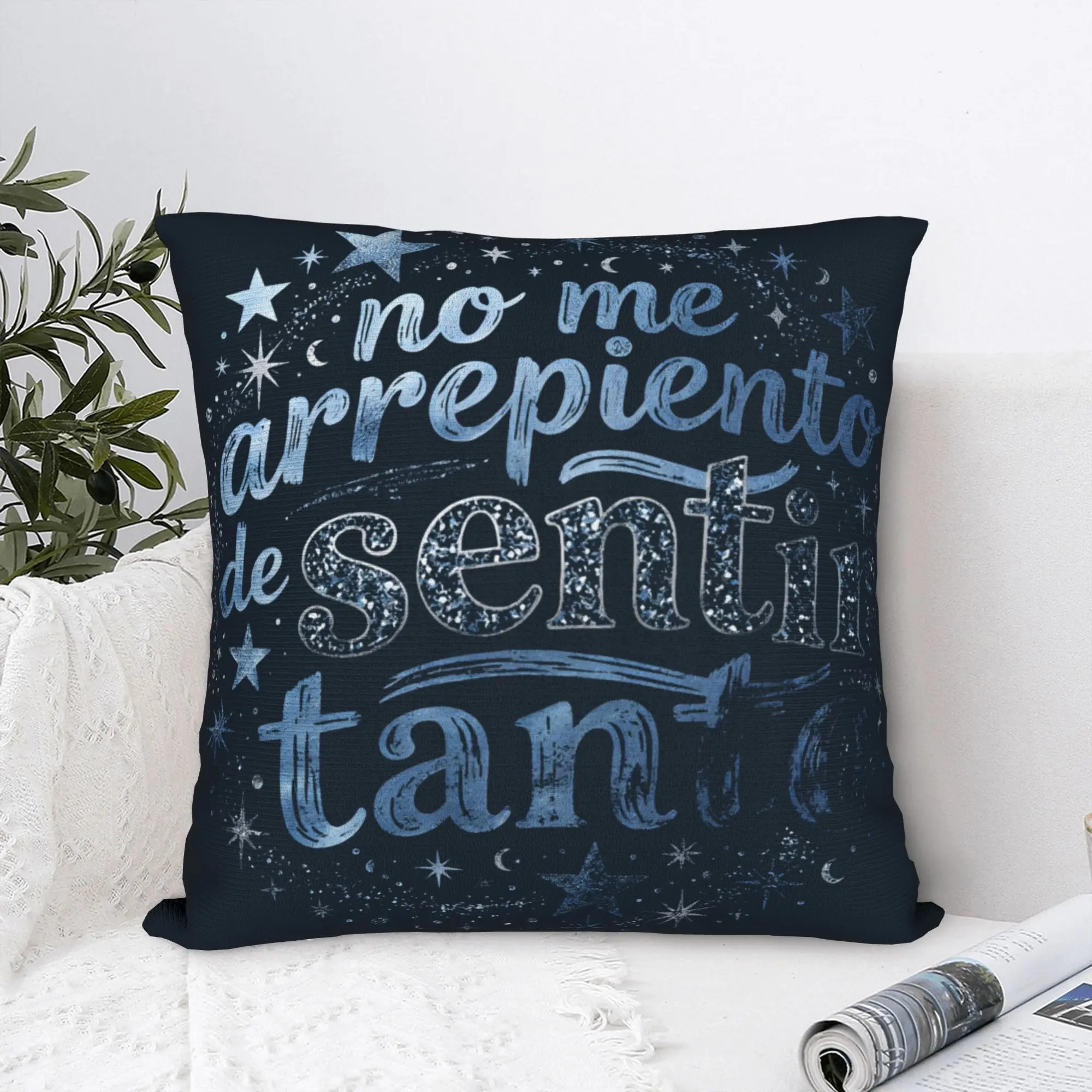 no me arrepiento de sentir tanto Pillowcase Polyester Cushion Cover Decorations Karol G Throw Pillow Case Cover Bedroom