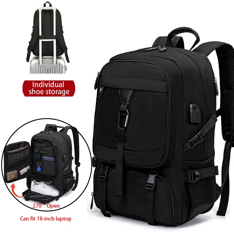 Travel Backpack Men Waterproof Business Bag Expandable USB Shoulder Bag Large Capacity 80L Laptop Bag Mochila Рюкзак Мужской