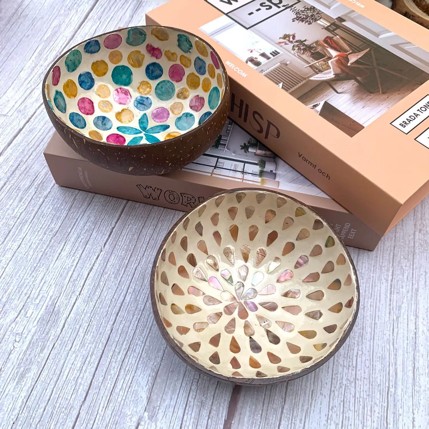 Natural Coconut Bowl Handmade From Coconut Shell Eco Friendly Tableware For Home Dining Decoration