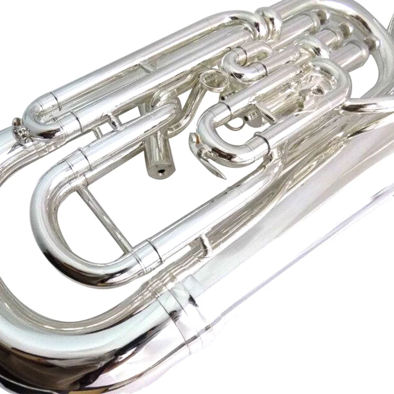 Musical Instruments Euphonium Compensating System 3+1 Pistons Lacquer Silver Nickel Plated with Hard Case Mouthpiece