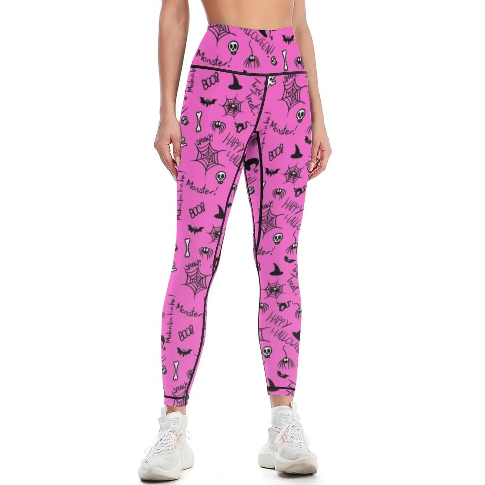 

Halloween Pattern (Pink) Leggings workout clothes for Clothing fitness for fitness legging gym Womens Leggings