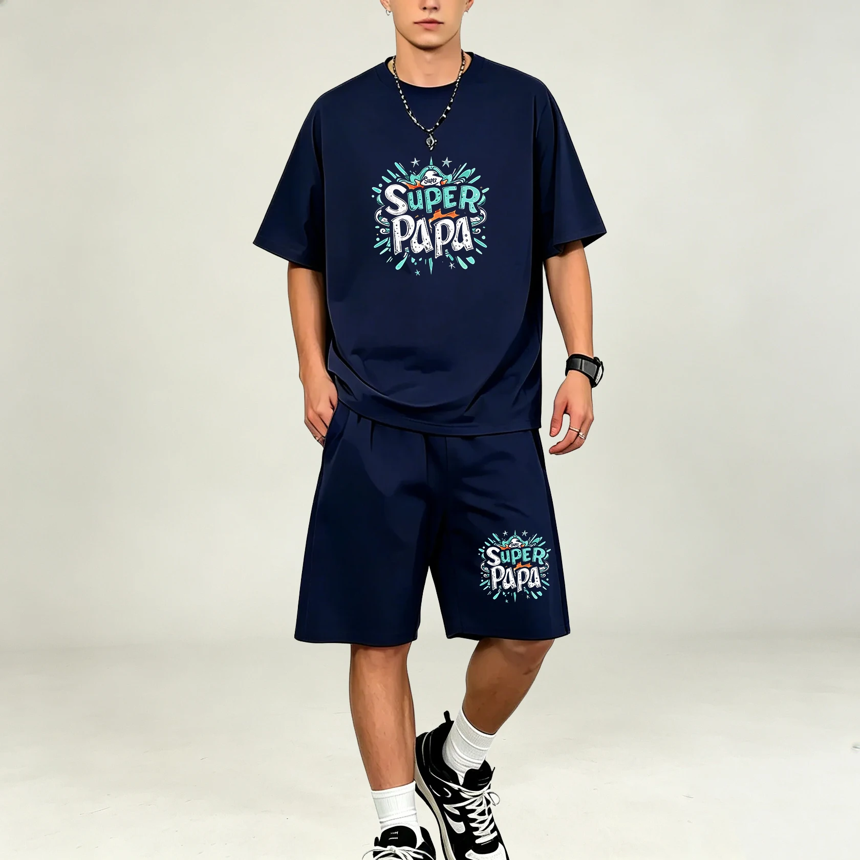 Fashion Men T‑Shirts Sets Abst - đánh giá và giá Street Fashion For Short Guys