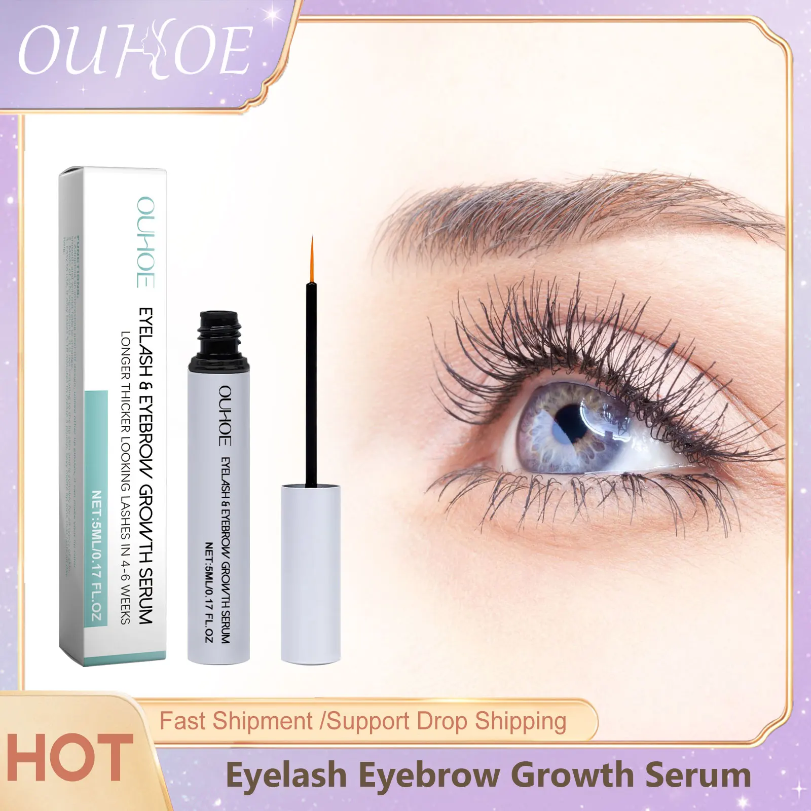 Eyelash Growth Serum Eyelash Enhancement Lengthening Eyebrow Lashes Extension Repair Curly Thicker Nourish Eyelash Lifting Serum