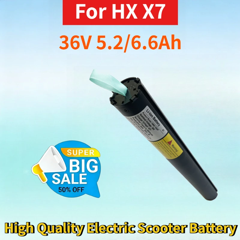 

36V 5.2/6.6Ah Rechargeable Battery for Kugoo for HX X7 Folding Electric Scooter Built-in High Quality Lithium-ion Battery Pack