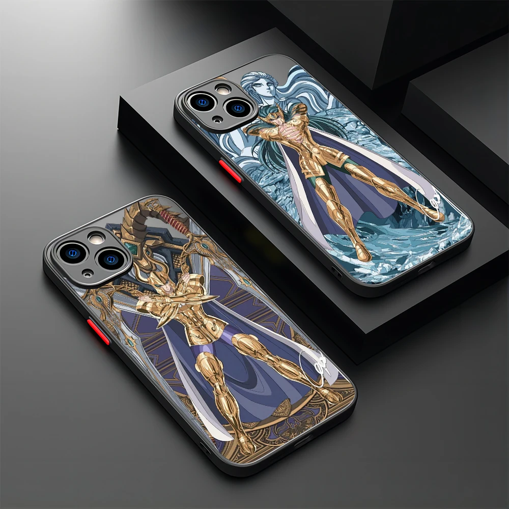 Animation 12 Gold Saint Seiya New Phone Case For Samsung S24 S23 S22 S21 S20 S10 FE Note20 Note10 Plus Ultra Lite 5G Matte Cover