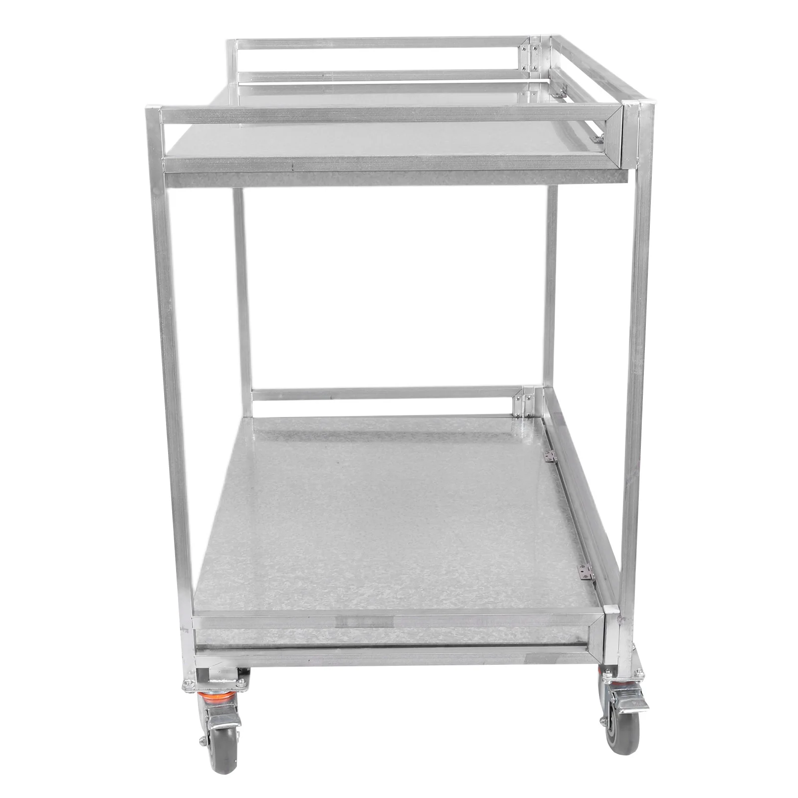 

Двухуровневая складная стальная тележка на колесах с ручкой, грузоподъемность 300 кг, для склада и гаража