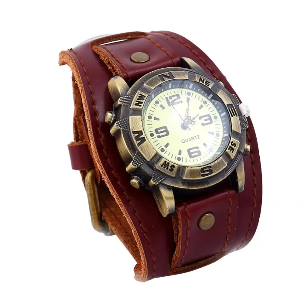 Quartz Watch Accurate Faux Leather Band Faux Leather Strap Accurate Quartz Wristwatch Wristwatch for Work