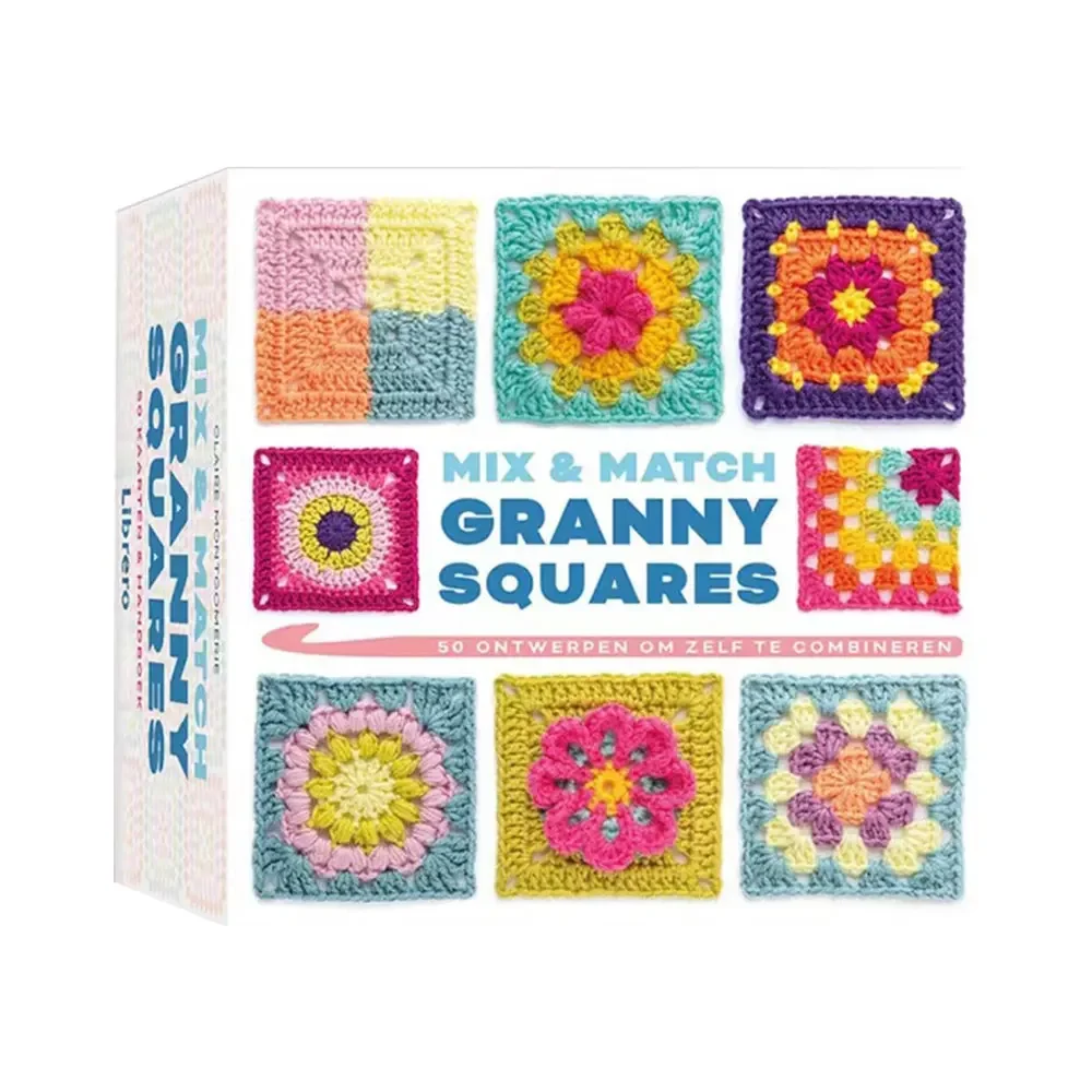 50pcs Grandma Knitted Pattern Set Mix Matchs Designs Grandma Crochet Square Card Decks Knitted Pattern DIY Supplies