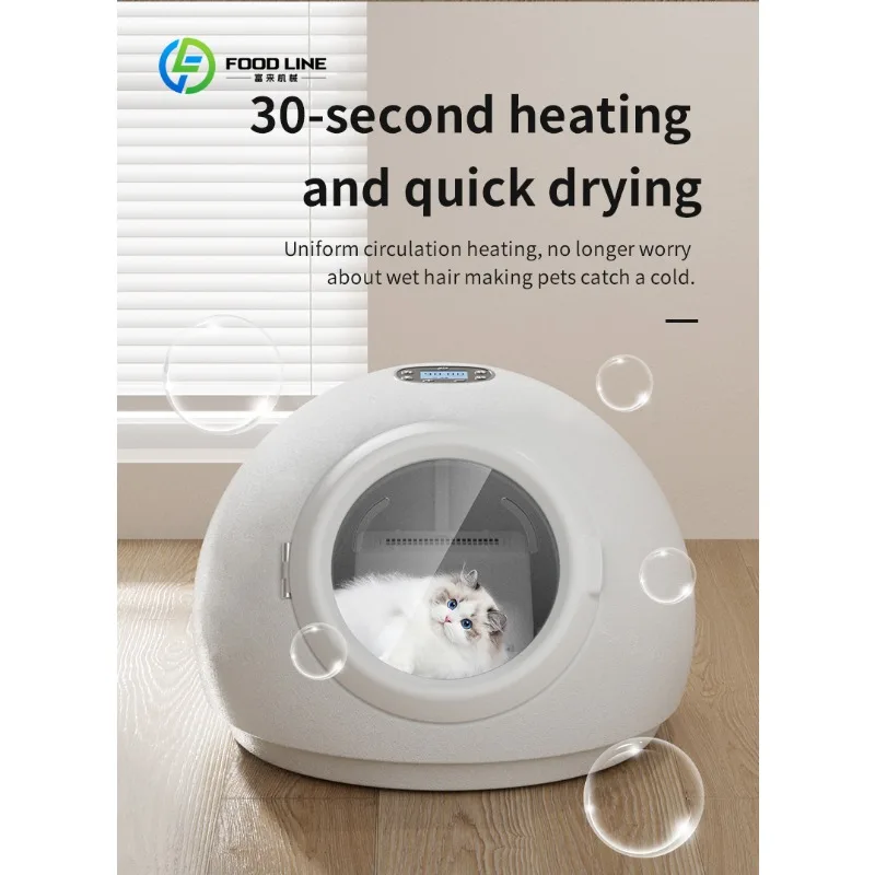 Geavanceerde automatische honden- en kattenföhn met timerfunctie, stille werking, voor kleine honden en katten, voor thuisgebruik.