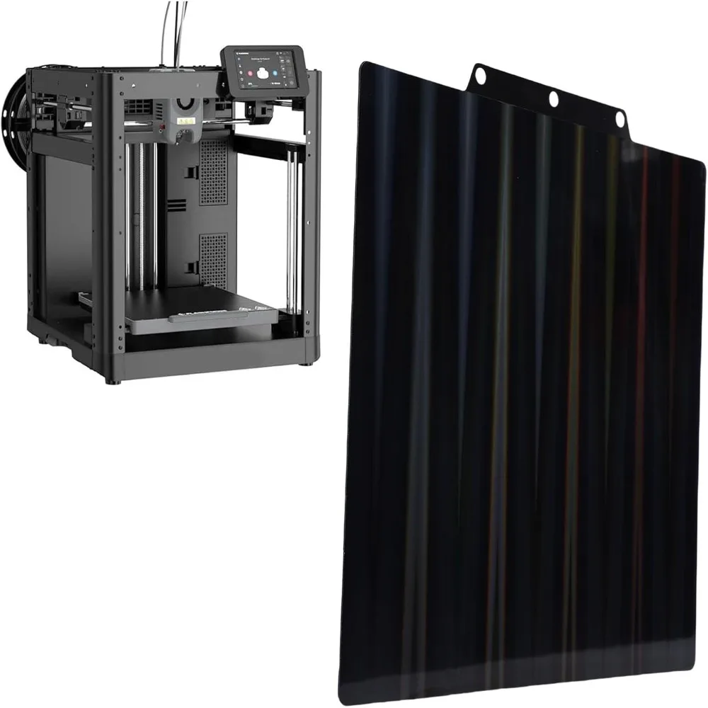 Dual Sided 3D Printing Platform Etched Patterns Rainbow Streak Flexible Build Plate No Magnetic Surface 235 x 235mm