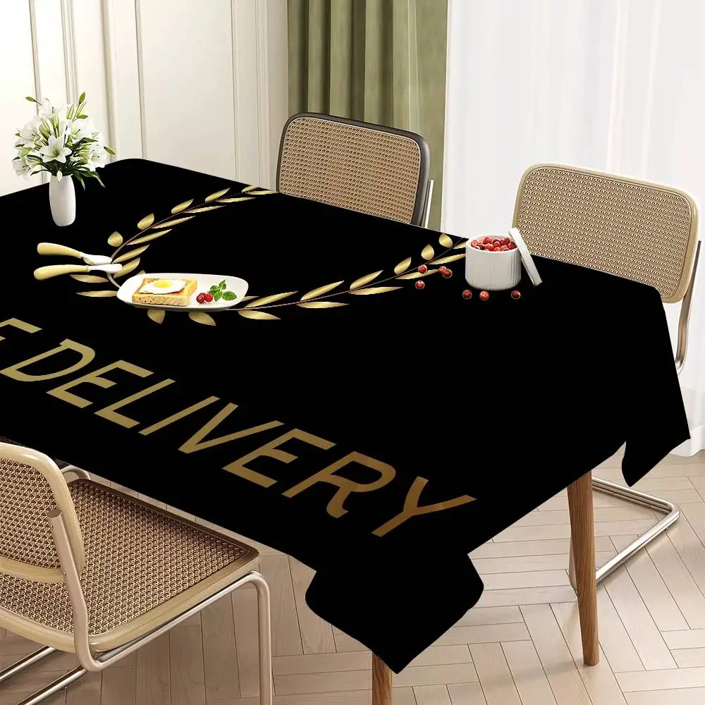 فريد بيري مفارش المائدة المنزلية لتزيين الطعام وإكسسوارات الطاولة المستطيلة قماش مقاوم للماء مضاد للبقع #2