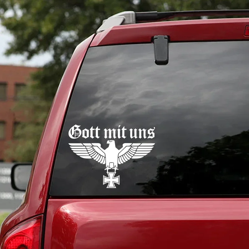 Autocollants de voiture Gott Mit Un Eagle, décalcomanies en vinyle, accessoires de moto, décorations extérieures