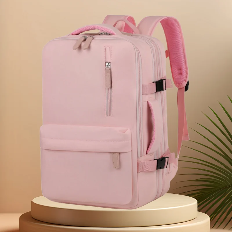 CFUN YA Fashion Trend Pink Women's Backpack Large Capacity Business 16 Laptop Bag Pack Collge Students Schoolbag Travel Rucksack