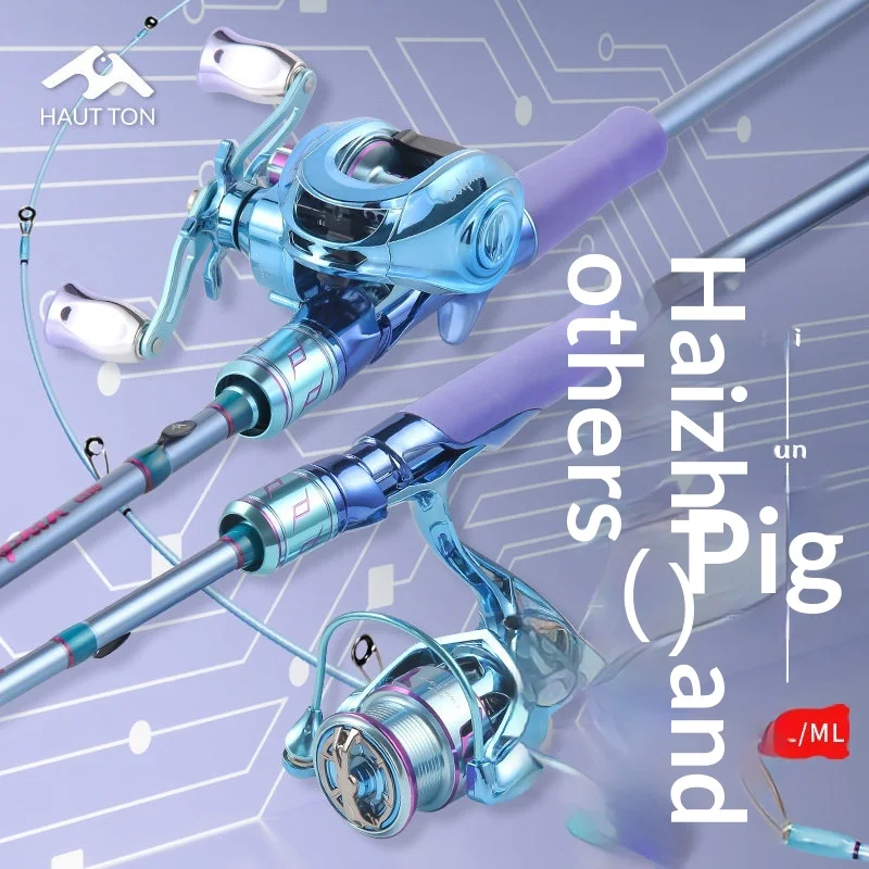 set-canna-da-pesca-ultraleggera-hauton-dolphin-con-mulinello-da-spinning-per-lanci-lunghi-impugnatura-a-grilletto-dritto-per-bass-luccio-uso-generale-per-principianti