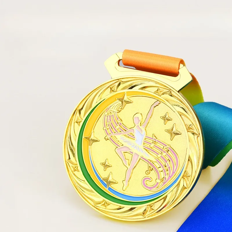 

Dance medal Super gram School sports meeting listing Yoga Ballet Dance Competition medal souvenir 100g