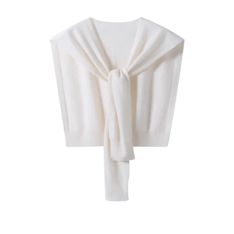 Women's 100% Pure Cashmere Shawl Solid Color Elegant Knitted Irregular Neck Warmer Soft Windproof Warm Casual Luxury for Winter