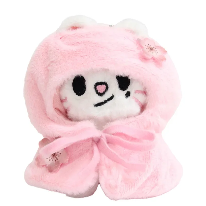 Neues Skzoo Niedliches Spielzeugset im Sakura-Thema mit Umhang, Schal, Verkleidungsfigur, Tasche, Schlüsselanhänger, Dekorativer Kawaii Plüschpuppen-Zubehör-Geschenk – Detail 11