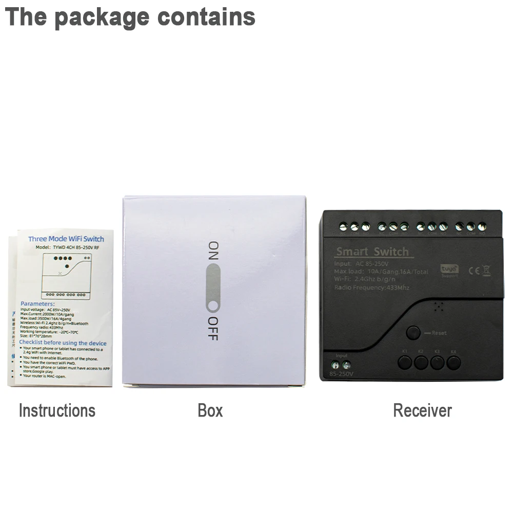 Tuya WIFI interruptor intelige - Tuya 4 Channel reseña y precio