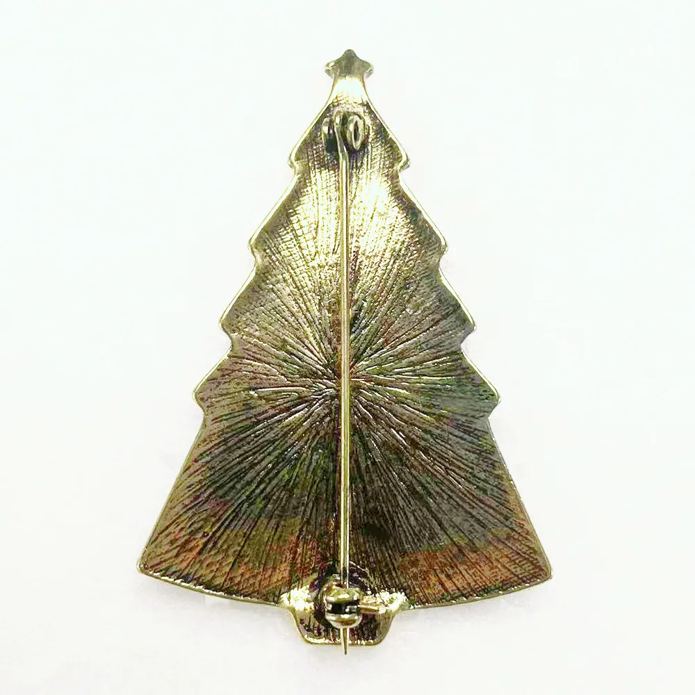 MITTO FASHION JEWELRIES AND HIGH-END ACCESSORIES BURNISHED PLATING CHRISTMAS TREE VINTAG GIFT BROOCH