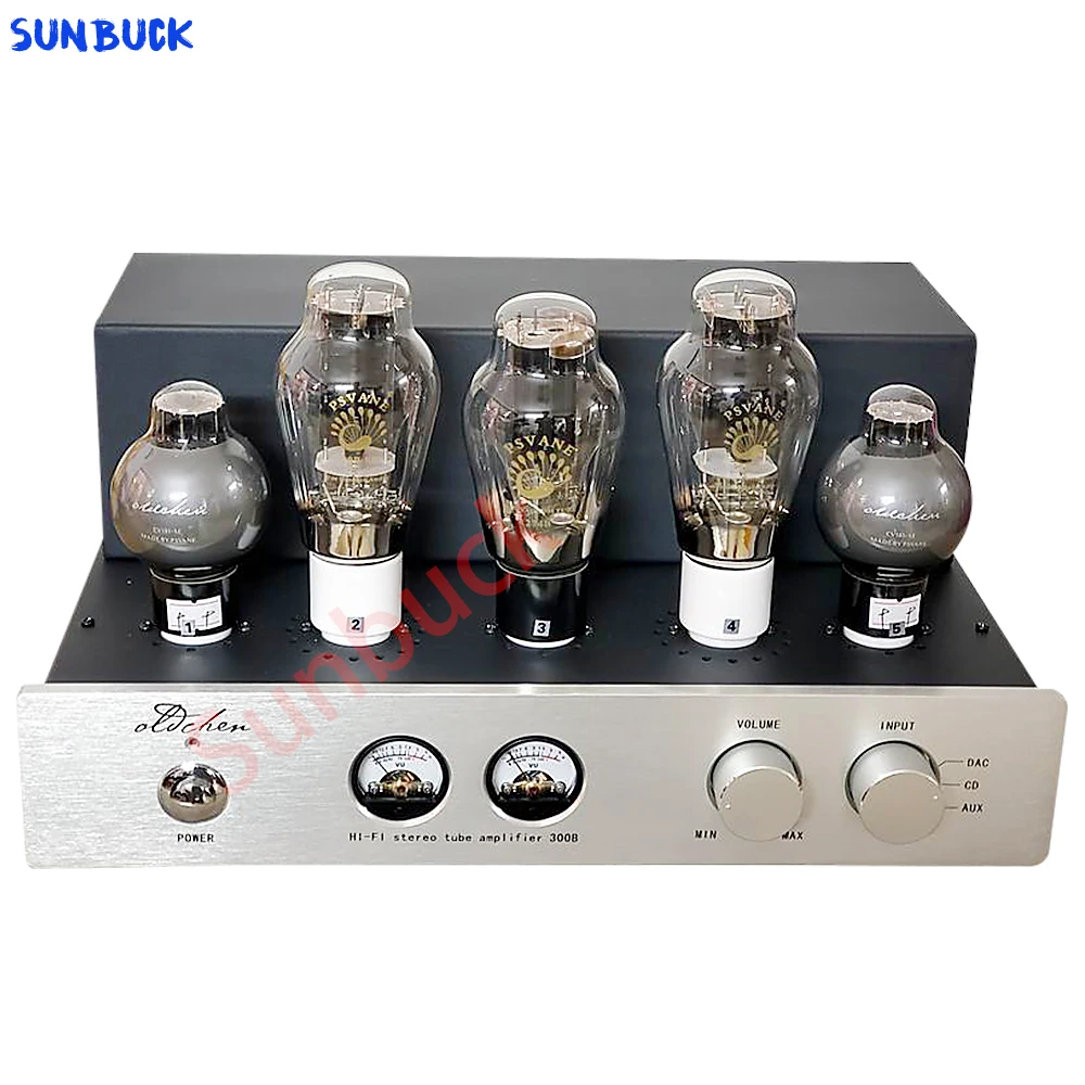 Sunbuck CV181-SE 6H8C PSVANE 5U4G 300B HIFI Stereo Tube Amplifier single-ended pure Class A 9W*2 Power Amplifier Audio