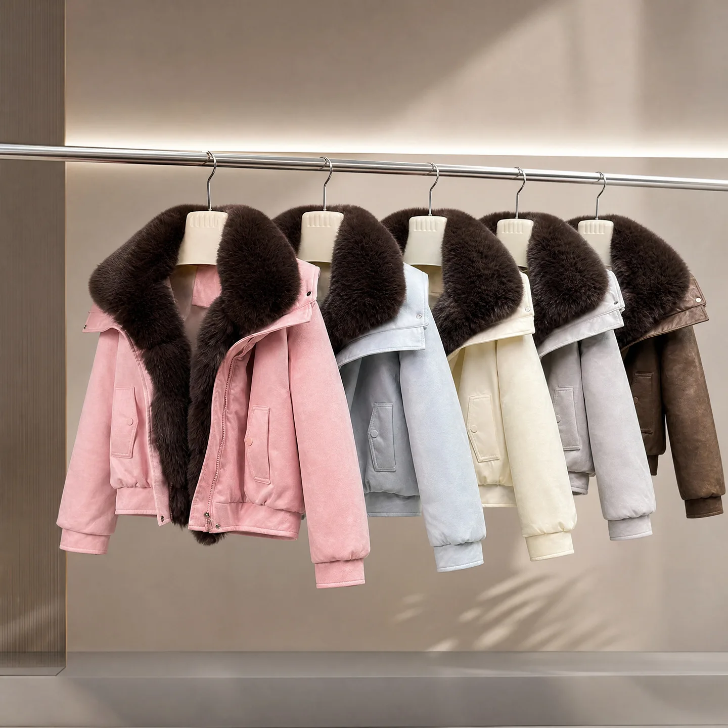 New Lapel Imitation Leather Down Cotton Jacket Women Short Parkas Winter Thicke Cotton Padded Coat Pai Overcome Female Outerwear