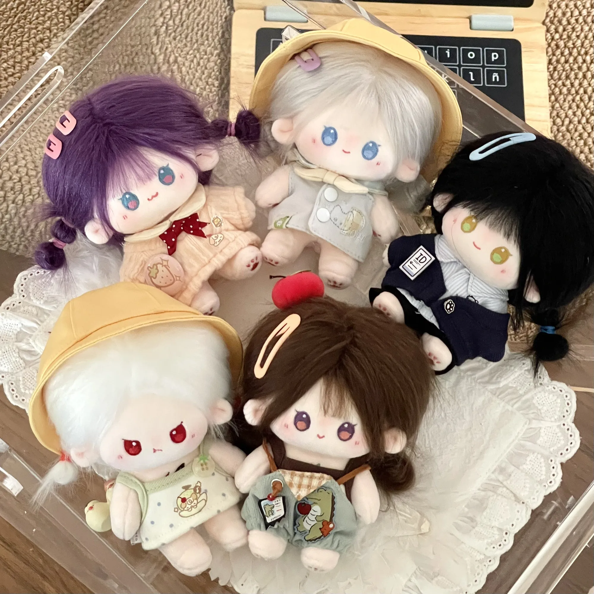 

Original Cotton Doll Love And Deepspace Girl In Stock 10cm Fuzzy Hair Regular Body Girl Collectible Gift For Anime Game Fans