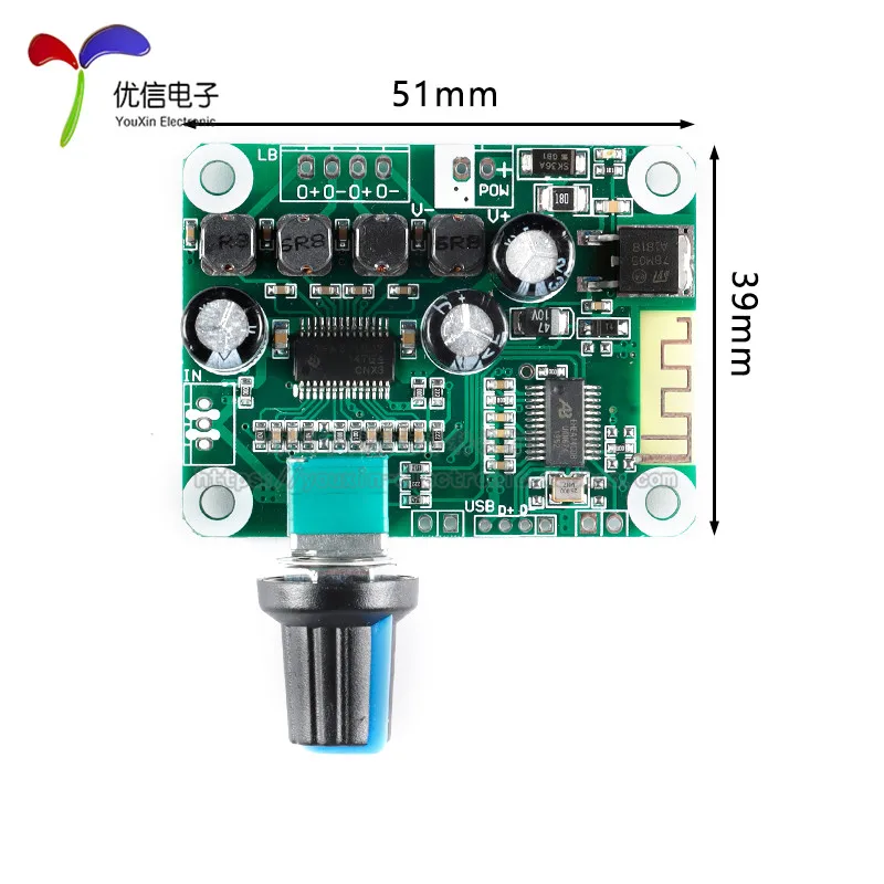 Digital Power Amplifier Board, Bluetooth 5.0, Stereo Class D Audio Module, 2*15W, TPA3110