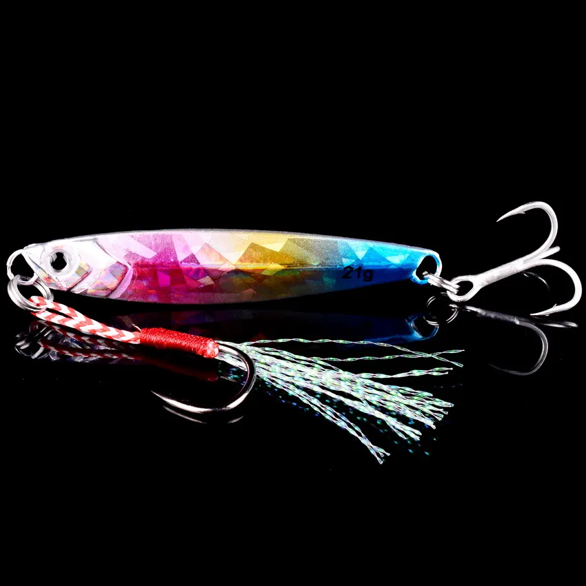 3/5/8 pièces ensemble de leurres de pêche au gabarit en métal 7g 10g 14g 21g 28g 40g coulée de rivage de mer leurres de gabarits gabarits cuillère appât artificiel d'eau salée